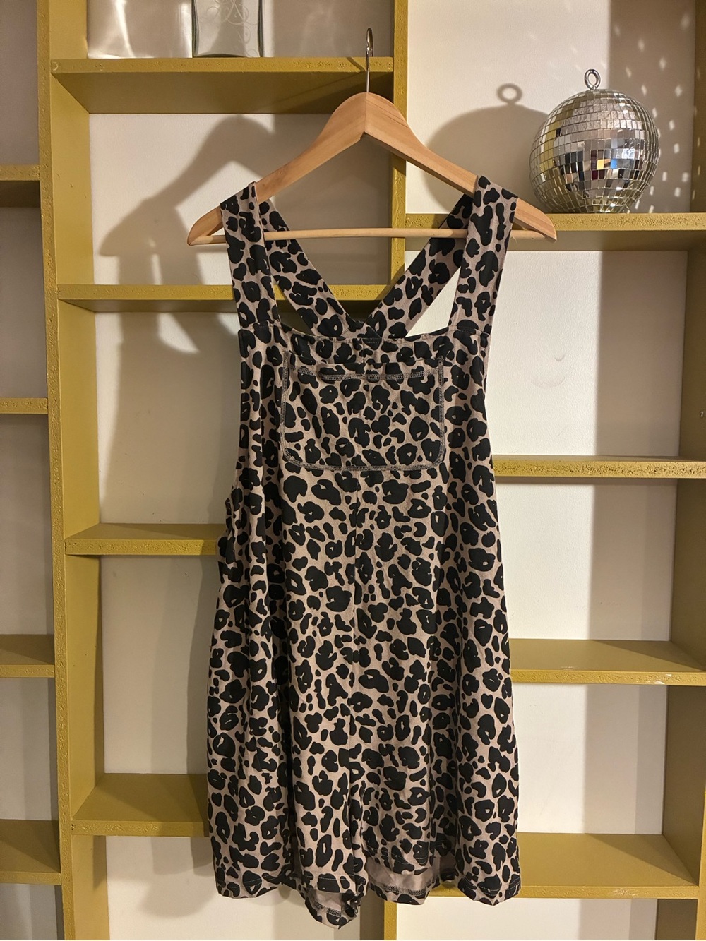 Smash + Tess Leopard Print Overalls - Beige/Black